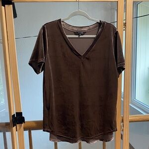 Velvety brown t-shirt XL